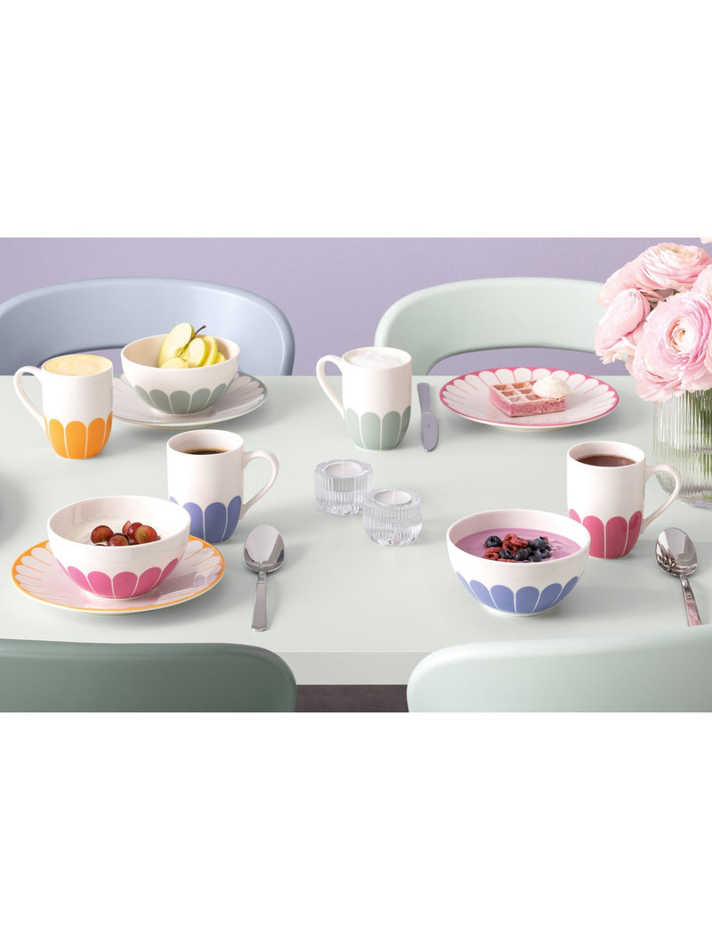Villeroy & Boch porcelain mug set of 2 with floral design, 290ml, Cassis (British brand)