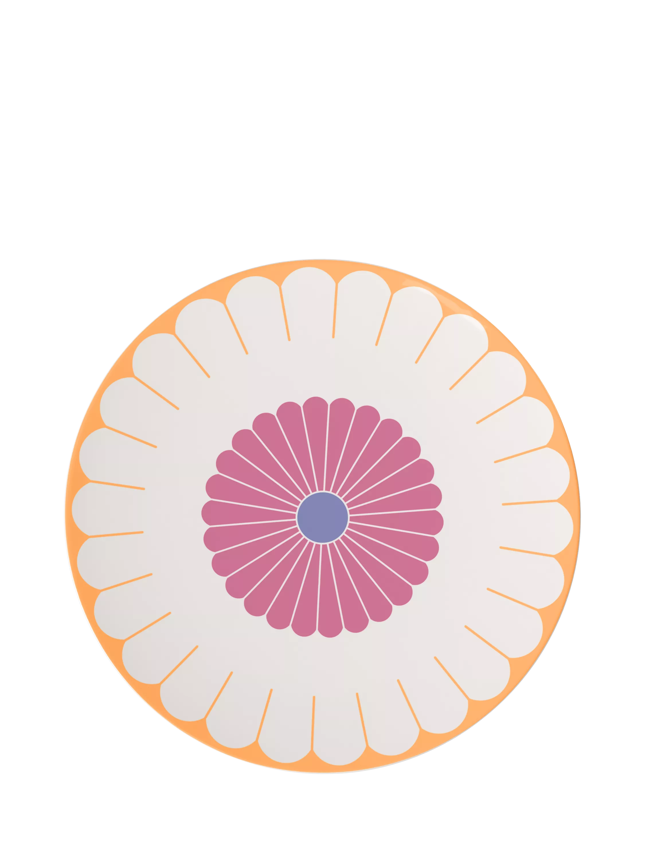 Villeroy & Boch porcelain round serving platter with fleur pattern in couleur, 31cm (British brand)