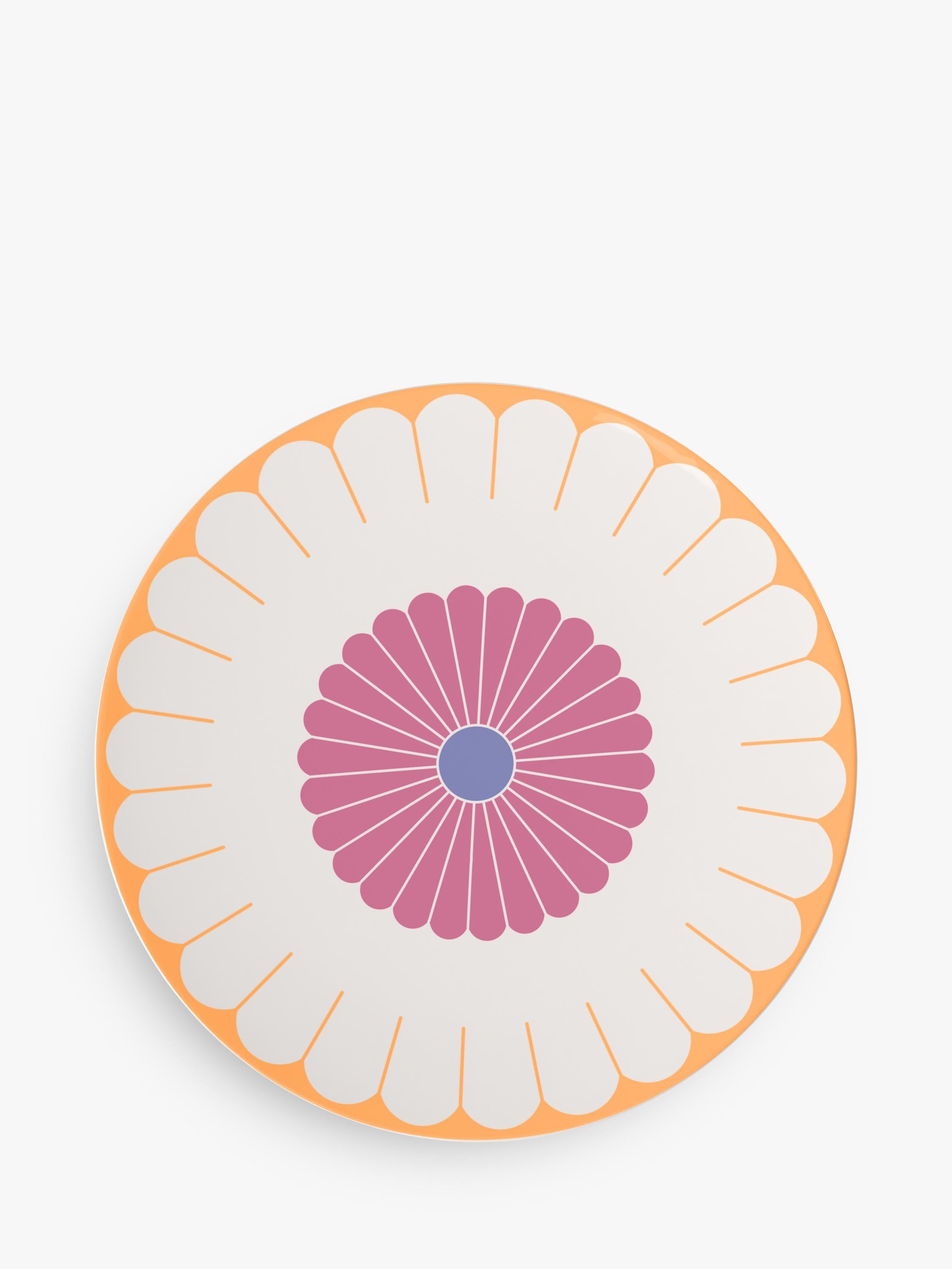 Villeroy & Boch porcelain round serving platter with fleur pattern in couleur, 31cm (British brand)