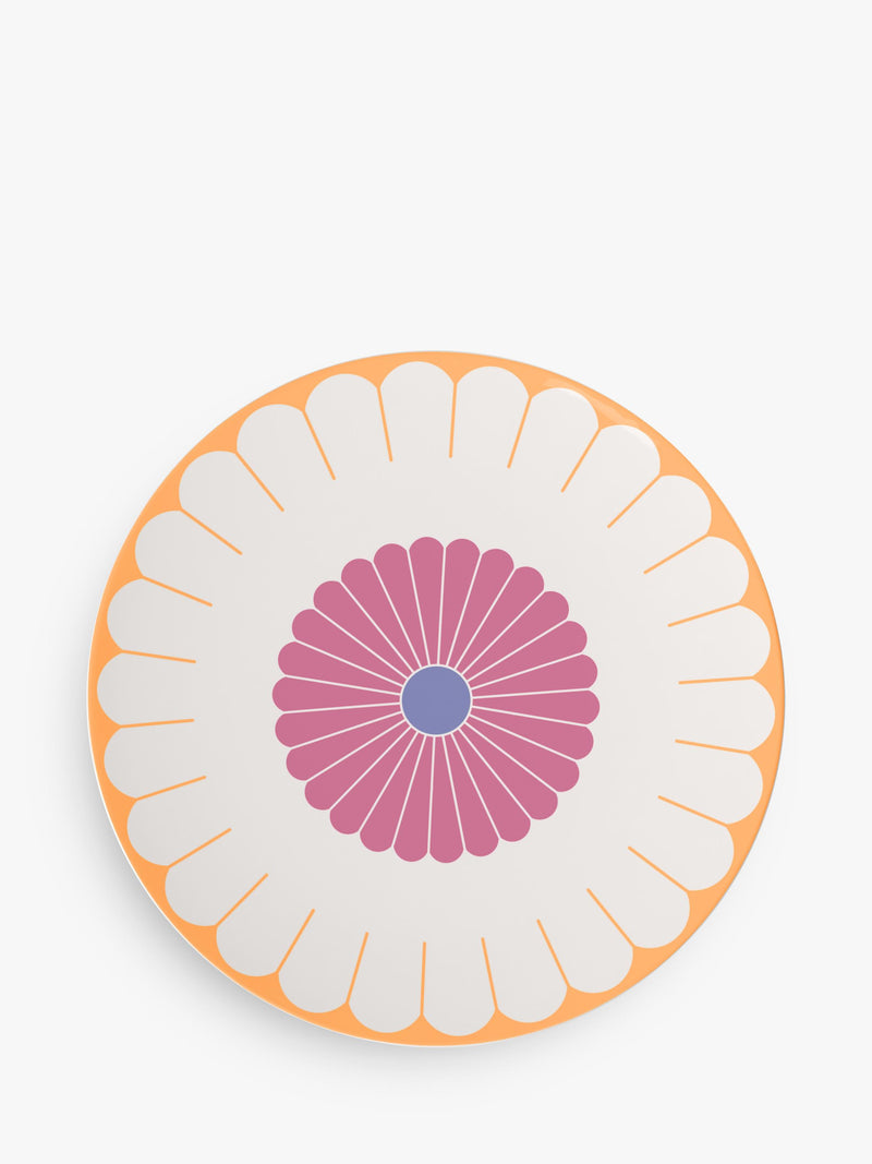 Villeroy & Boch porcelain round serving platter with fleur pattern in couleur, 31cm (British brand)