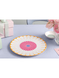 Villeroy & Boch porcelain round serving platter with fleur pattern in couleur, 31cm (British brand)