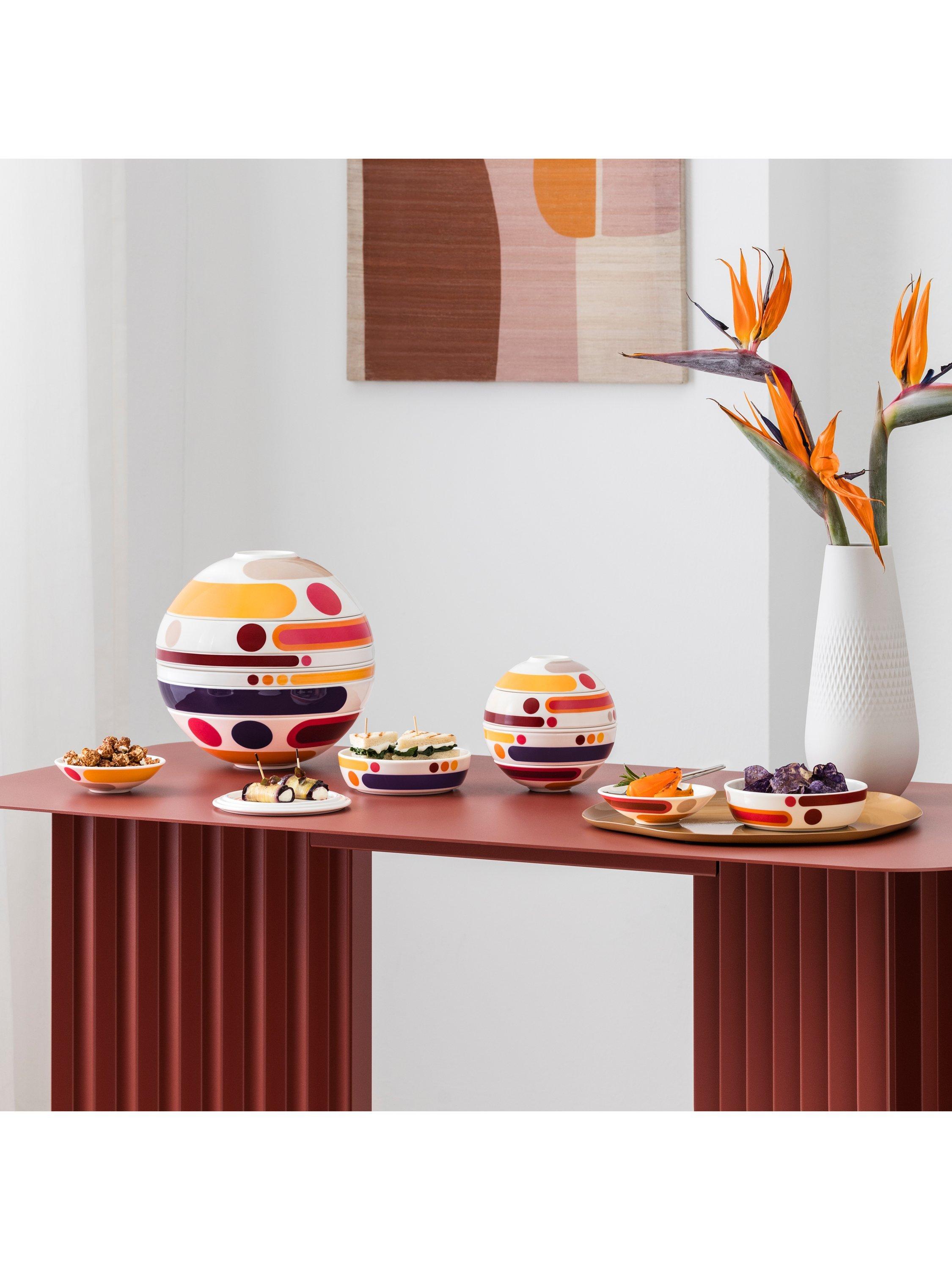 5-Piece Stacking Porcelain Aperitif and Snack Bowl Set