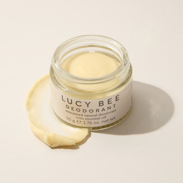 Lucy Bee fragrance free natural deodorant balm 50g (British brand)