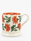 Chrysanthemum Pattern Half Pint Earthenware Mug 300ml