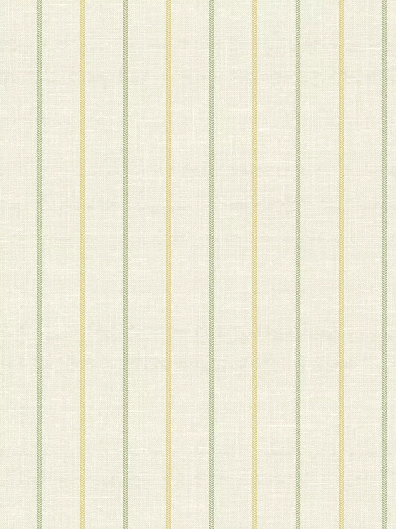 Galerie Andree Stripe Wallpaper, Green Yellow