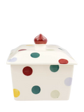Emma Bridgewater Polka Dot earthenware butter dish, UK version