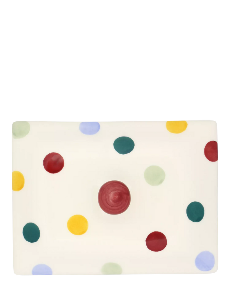 Emma Bridgewater Polka Dot earthenware butter dish, UK version