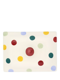 Emma Bridgewater Polka Dot earthenware butter dish, UK version