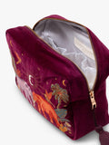 Elizabeth Scarlett elephant wash bag in ruby, imported from the UK