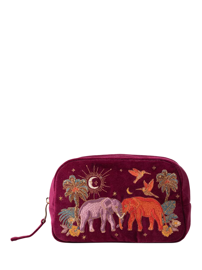 Elizabeth Scarlett Elephant Makeup Bag Ruby - British product