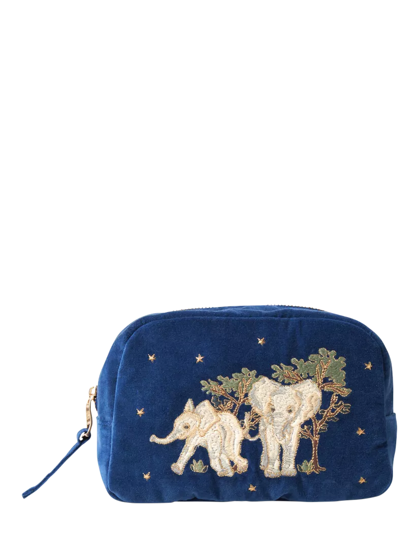 Elizabeth Scarlett elephant makeup bag navy, UK version