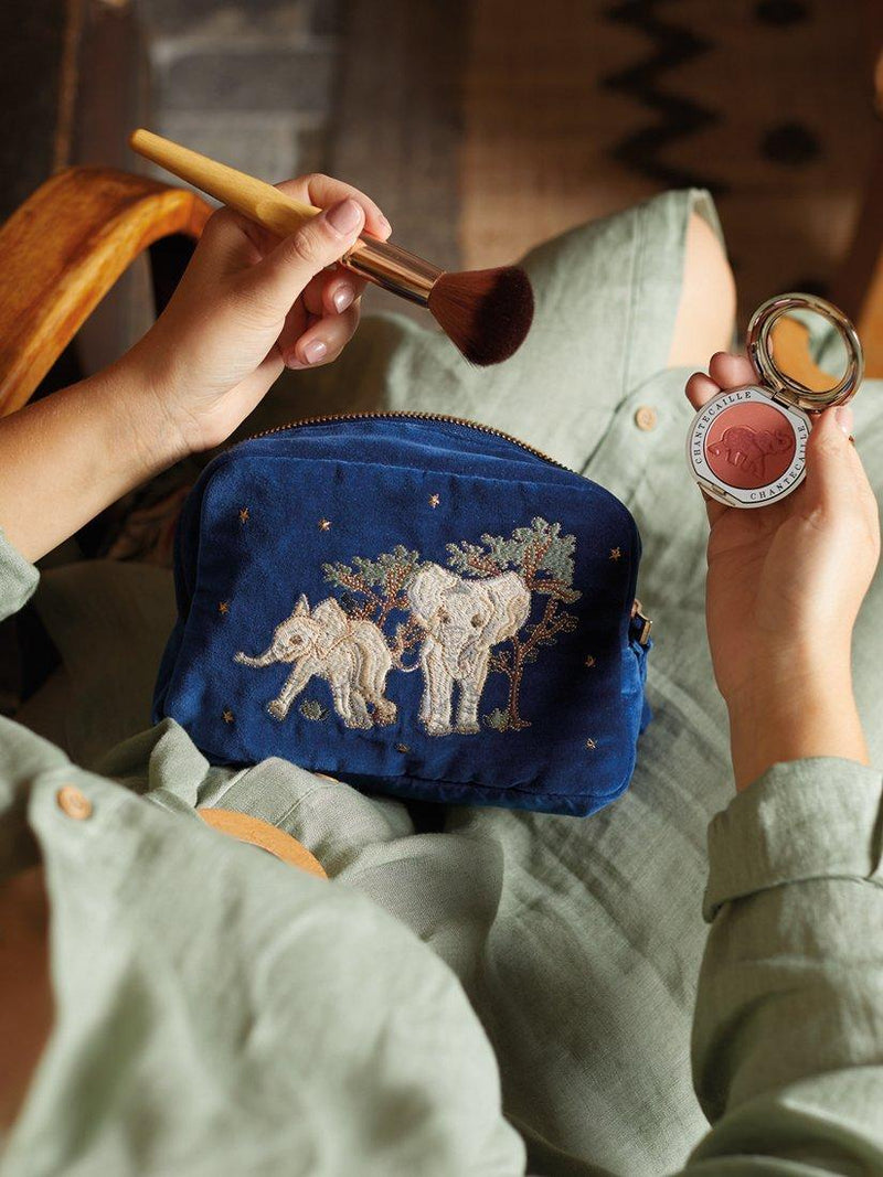 Elizabeth Scarlett elephant makeup bag navy, UK version