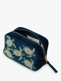 Elizabeth Scarlett Turtle Marine cosmetics bag in navy (British brand)