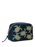 Elizabeth Scarlett Turtle Marine cosmetics bag in navy (British brand)