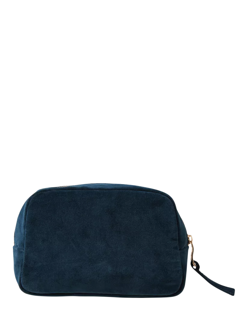 Elizabeth Scarlett Turtle Marine cosmetics bag in navy (British brand)