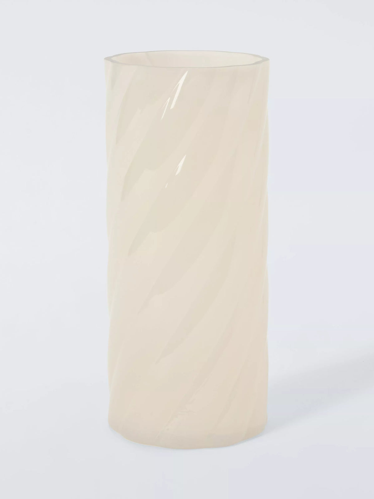 John Lewis opaque twisted glass vase 24cm, imported from the UK
