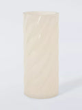 John Lewis opaque twisted glass vase 24cm, imported from the UK