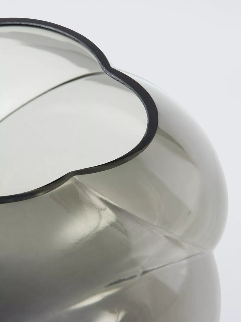 John Lewis Twist Optic glass vase grey H16cm - British product