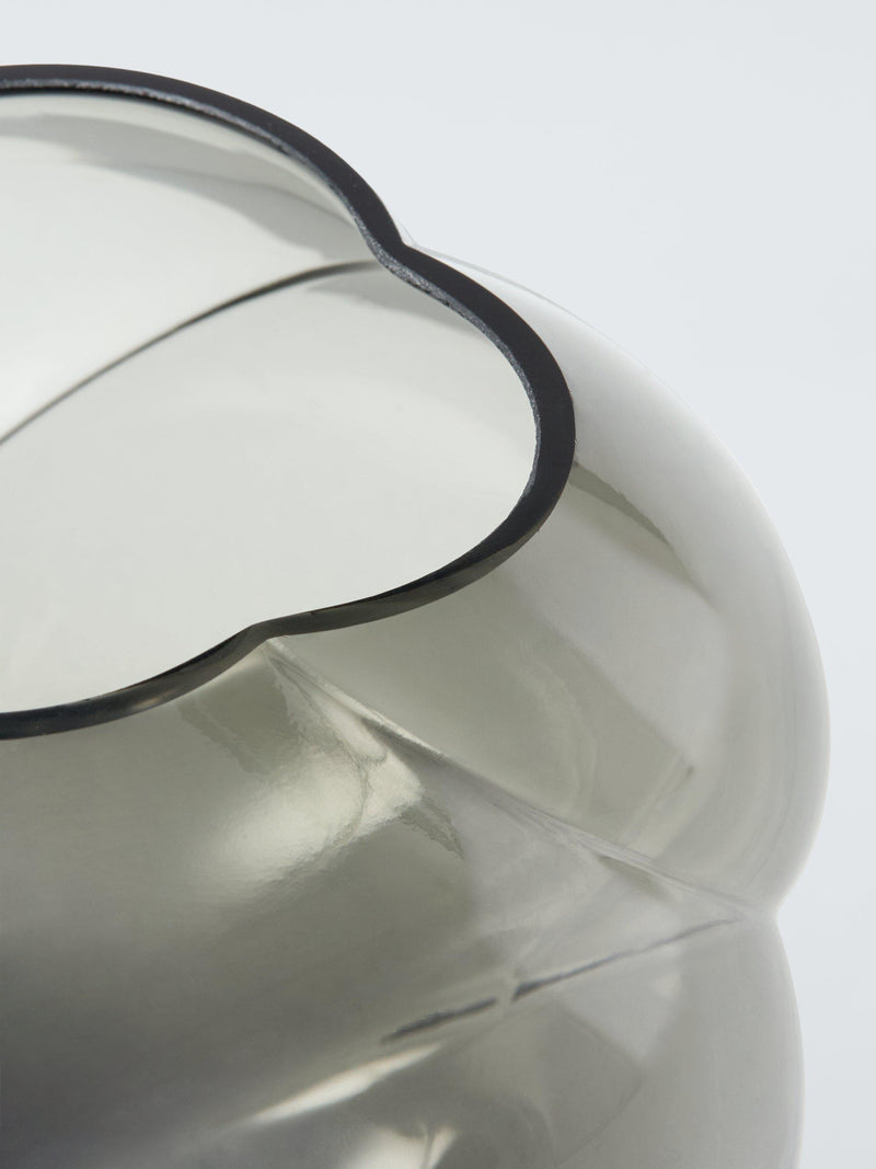 John Lewis Twist Optic glass vase grey H16cm - British product