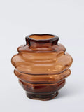 John Lewis amber glass vase 17cm, imported from the UK