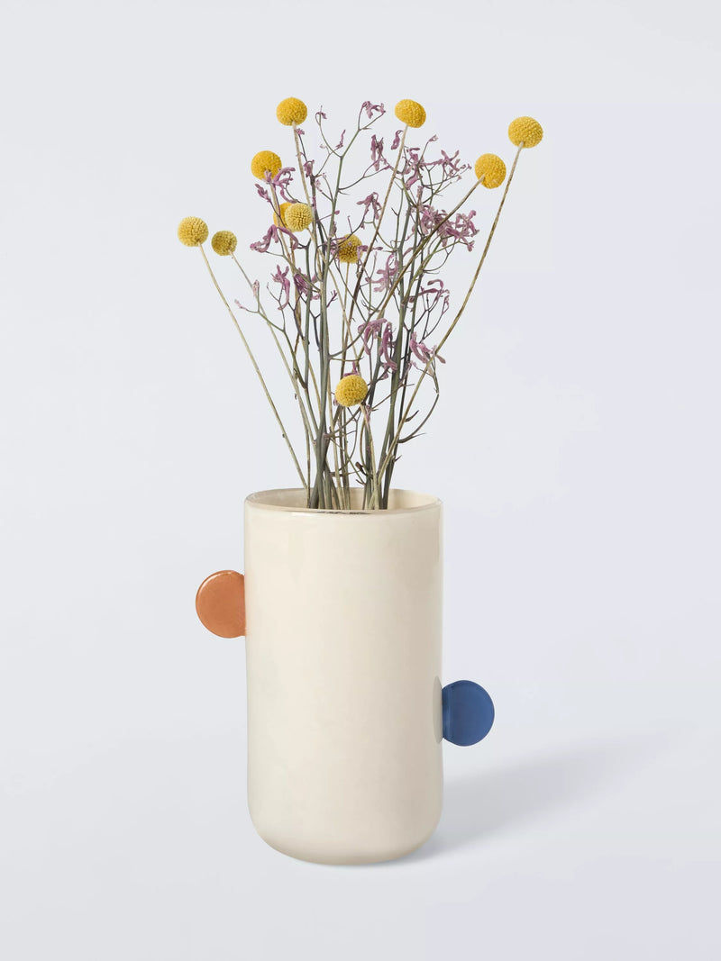 John Lewis irregular ear glass vase tri colour 23.5cm - British product