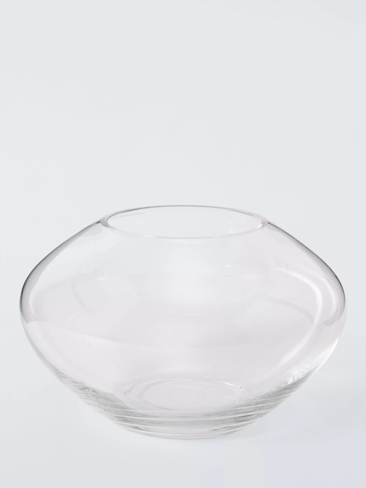 John Lewis wide urn glass vase 14cm clear, imported from the UK