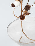 John Lewis wide urn glass vase 14cm clear, imported from the UK