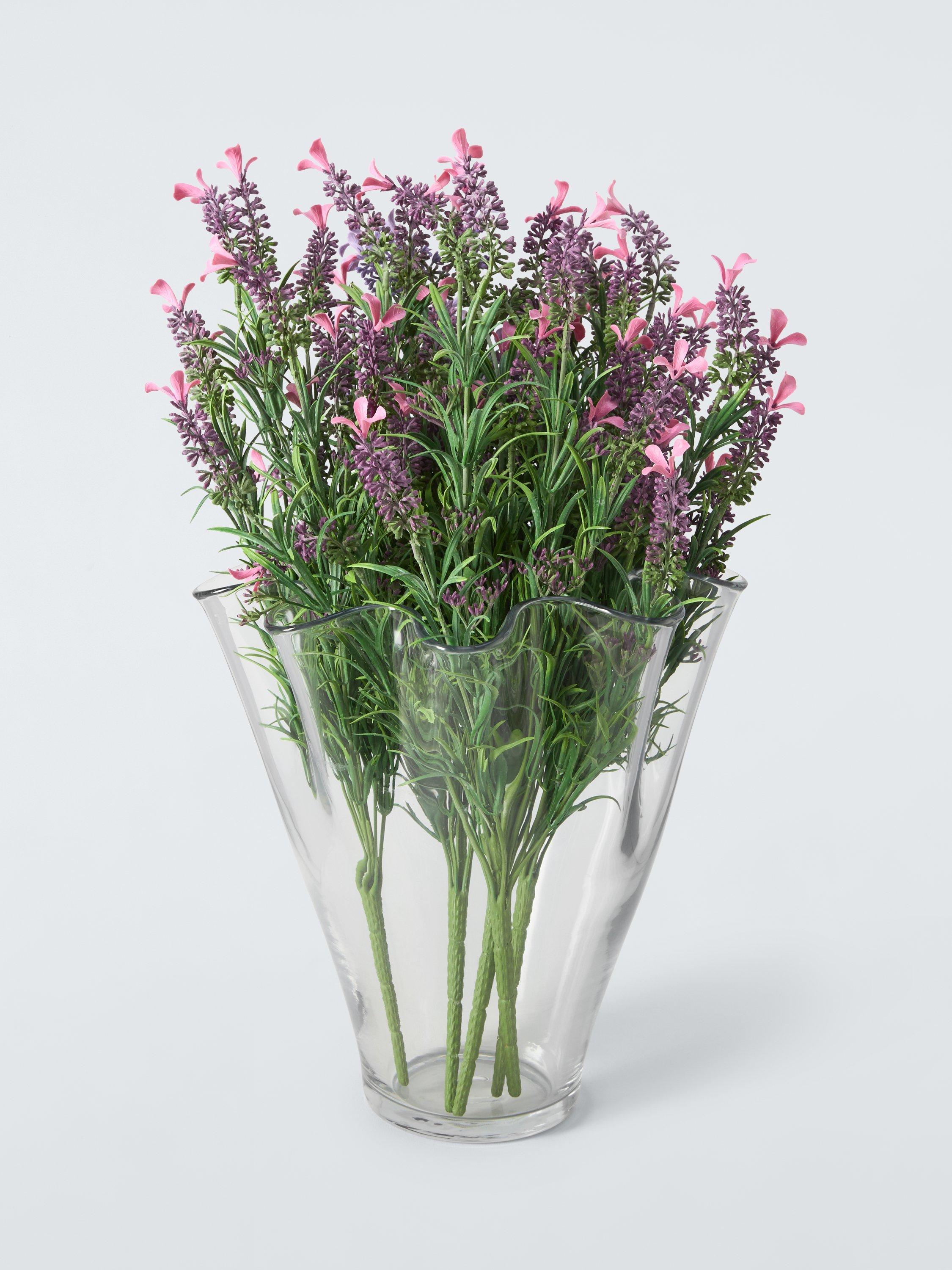 John Lewis glass vase handkerchief wave 28.7cm clear (British brand)