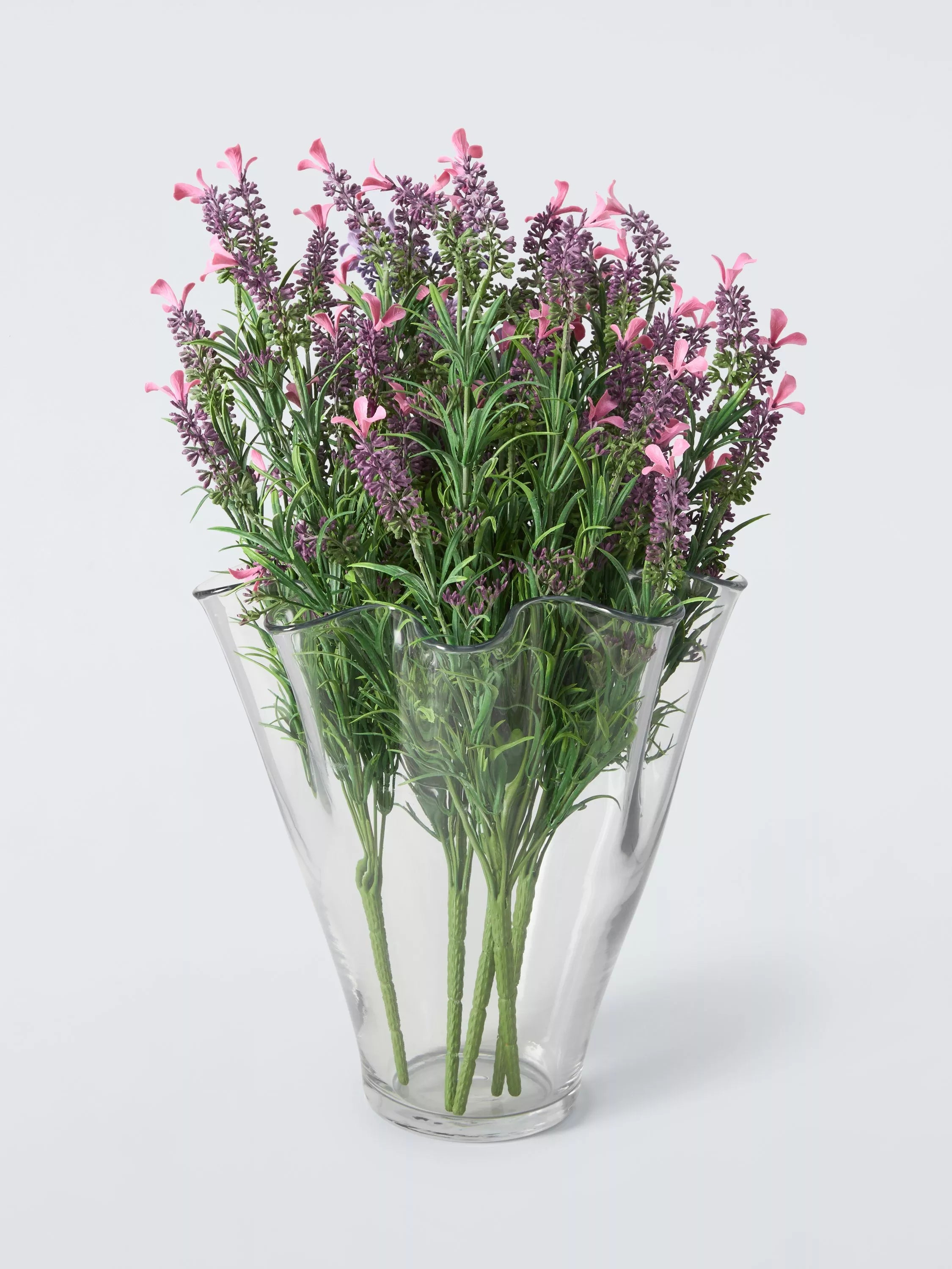 John Lewis glass vase handkerchief wave 28.7cm clear (British brand)
