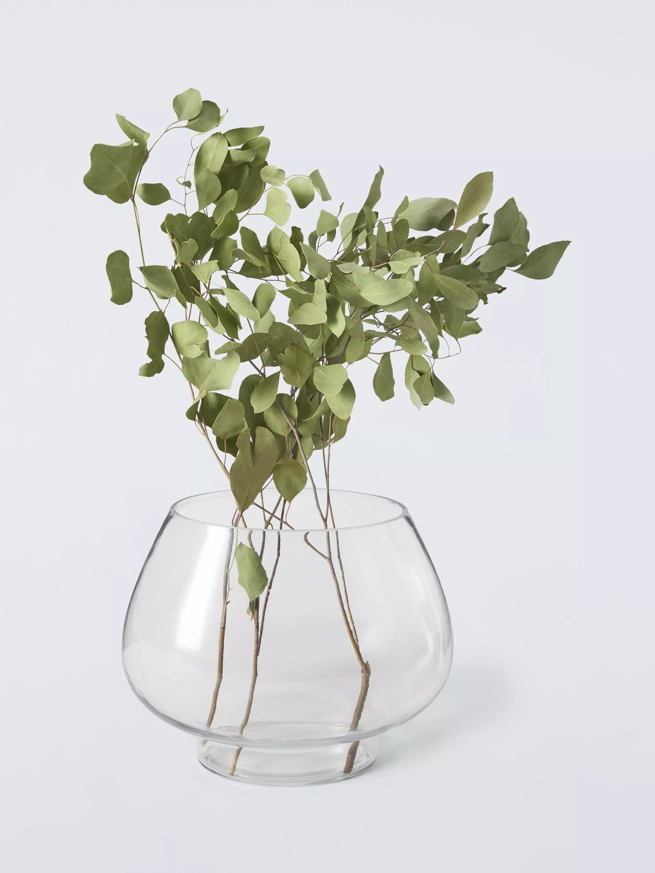 John Lewis oval glass vase 28.5cm clear (British brand)