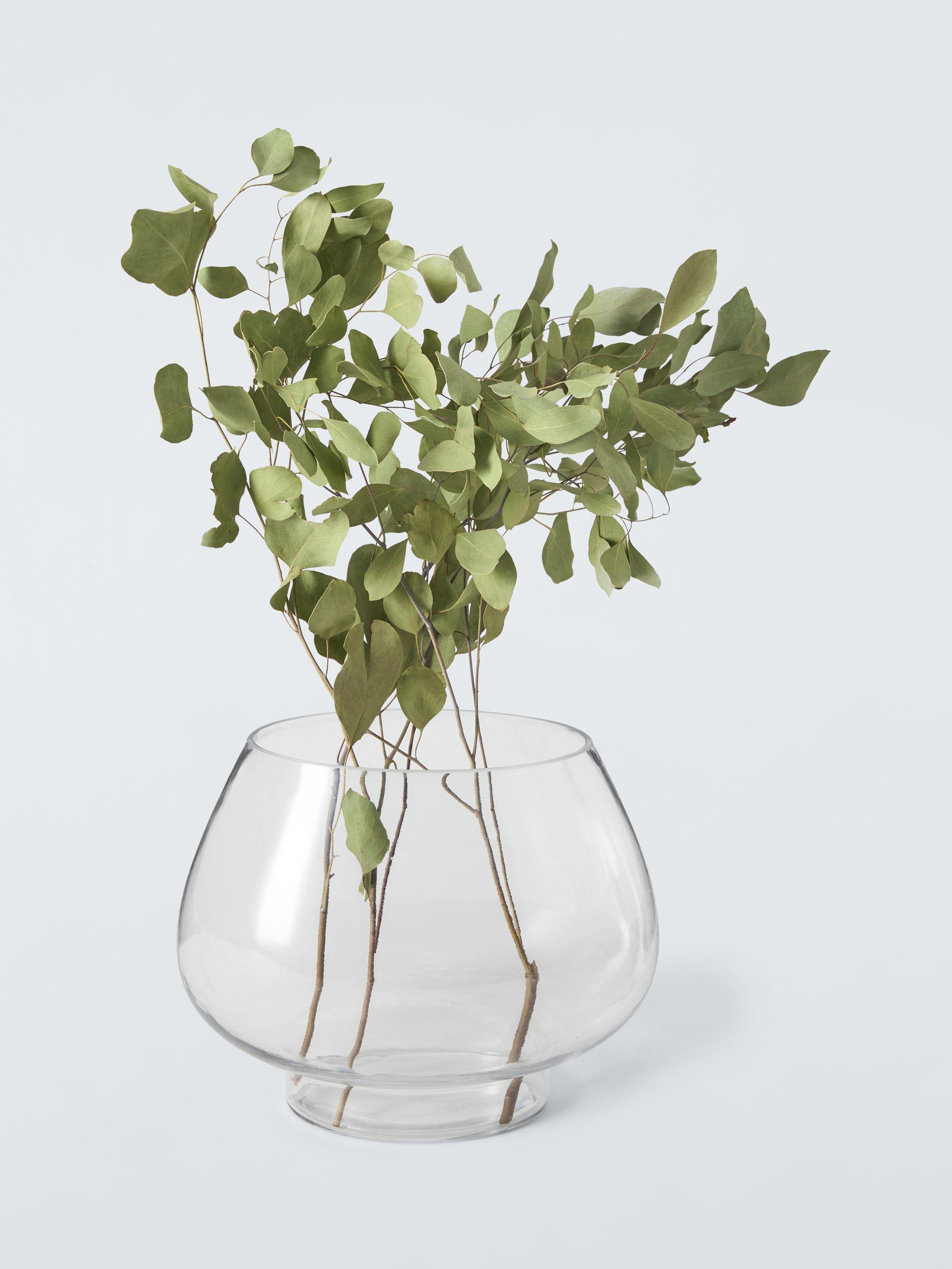 John Lewis oval glass vase 28.5cm clear (British brand)