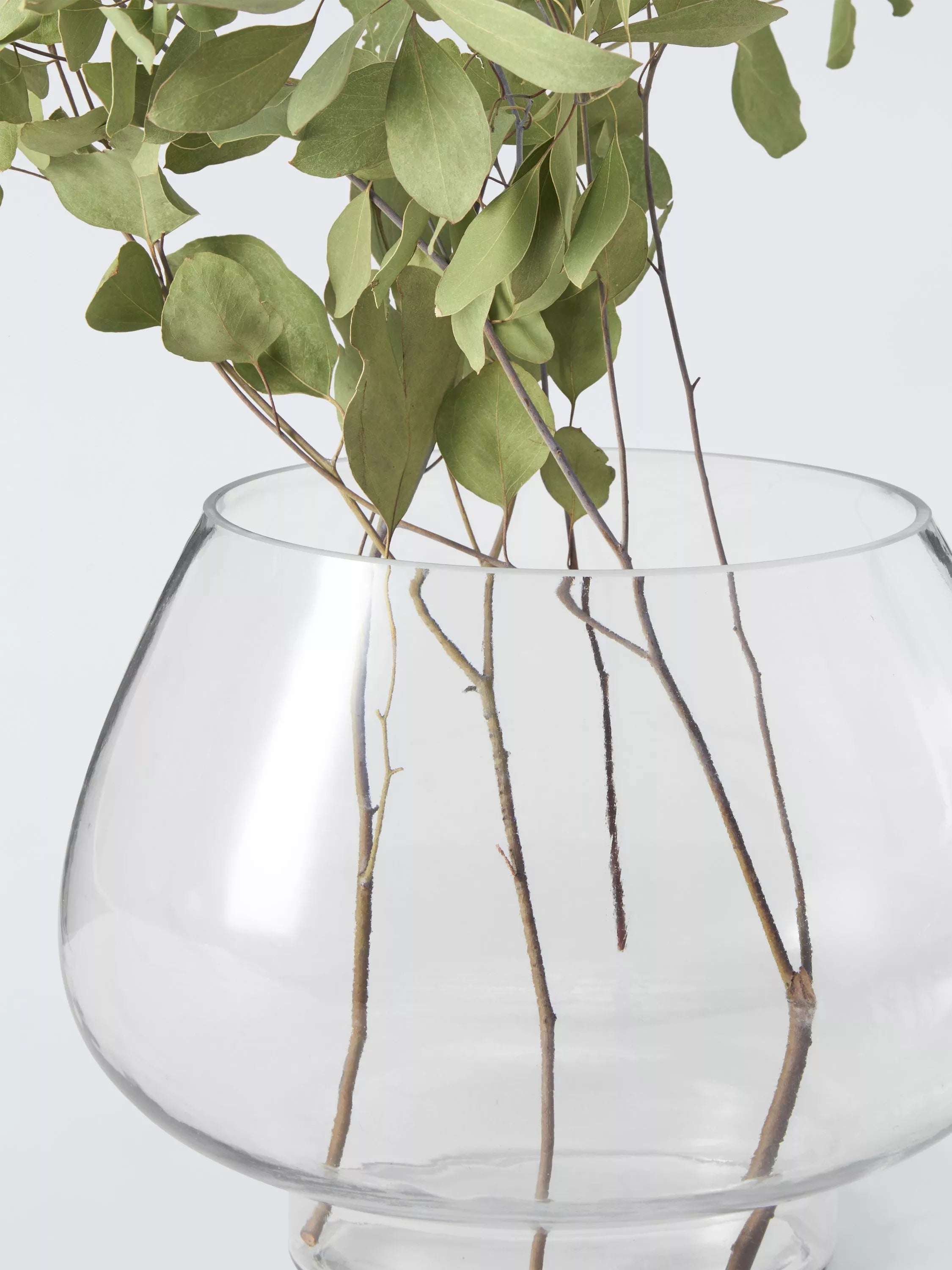 John Lewis oval glass vase 28.5cm clear (British brand)