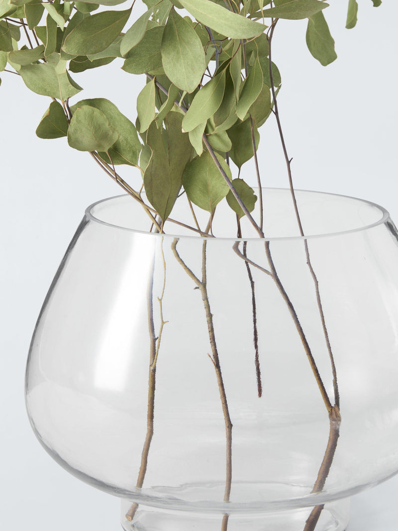 John Lewis oval glass vase 28.5cm clear (British brand)