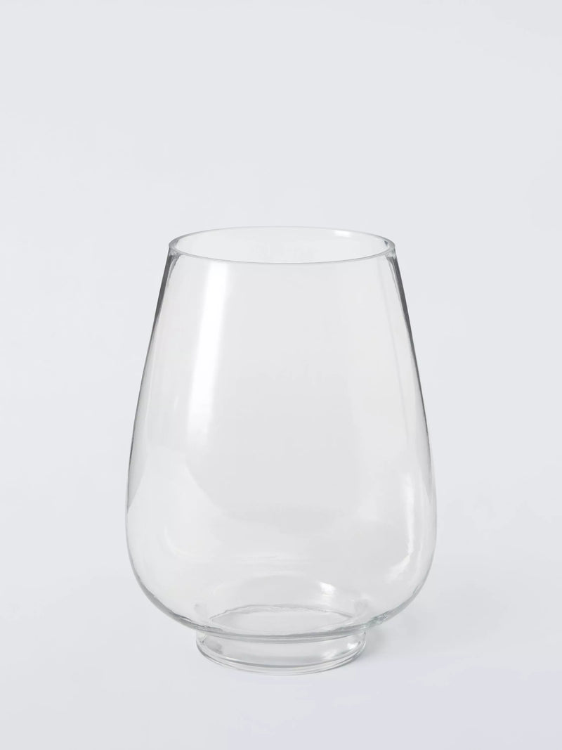 John Lewis tall oval glass vase H32cm clear, UK version
