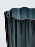 John Lewis ripple glass vase deep navy (British brand)