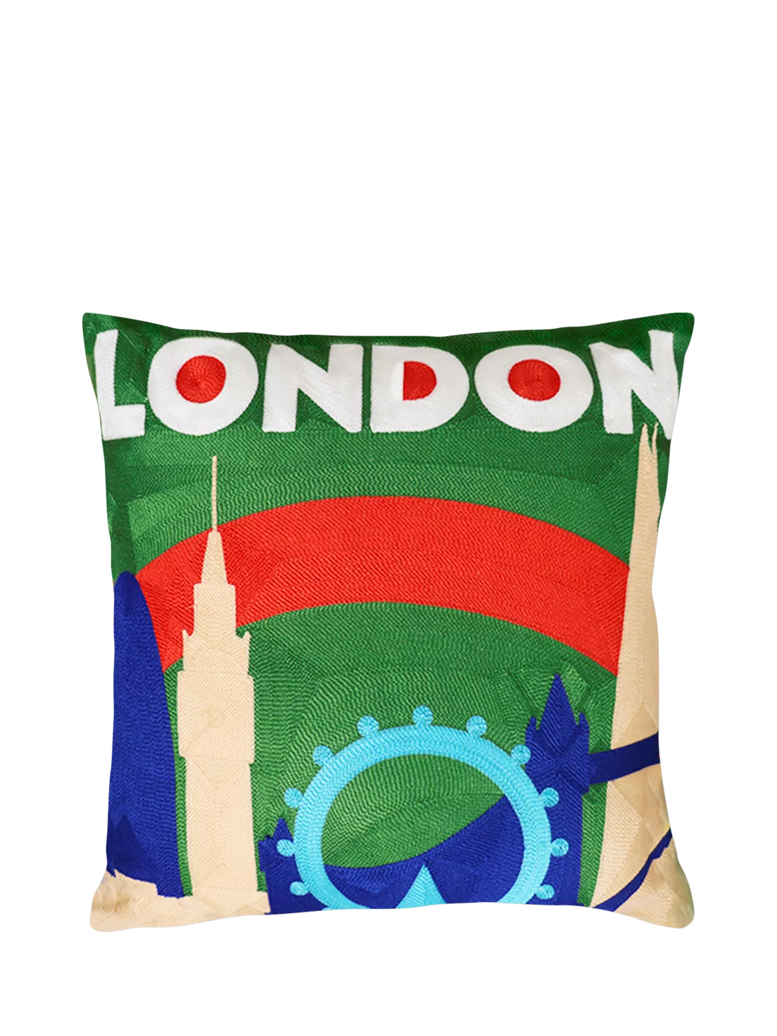 The Pillow Drop London skyline cushion 45x45cm, UK version