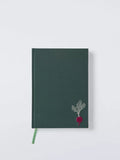 John Lewis X Deliciously Ella A5 embroidered cover notebook green, UK version