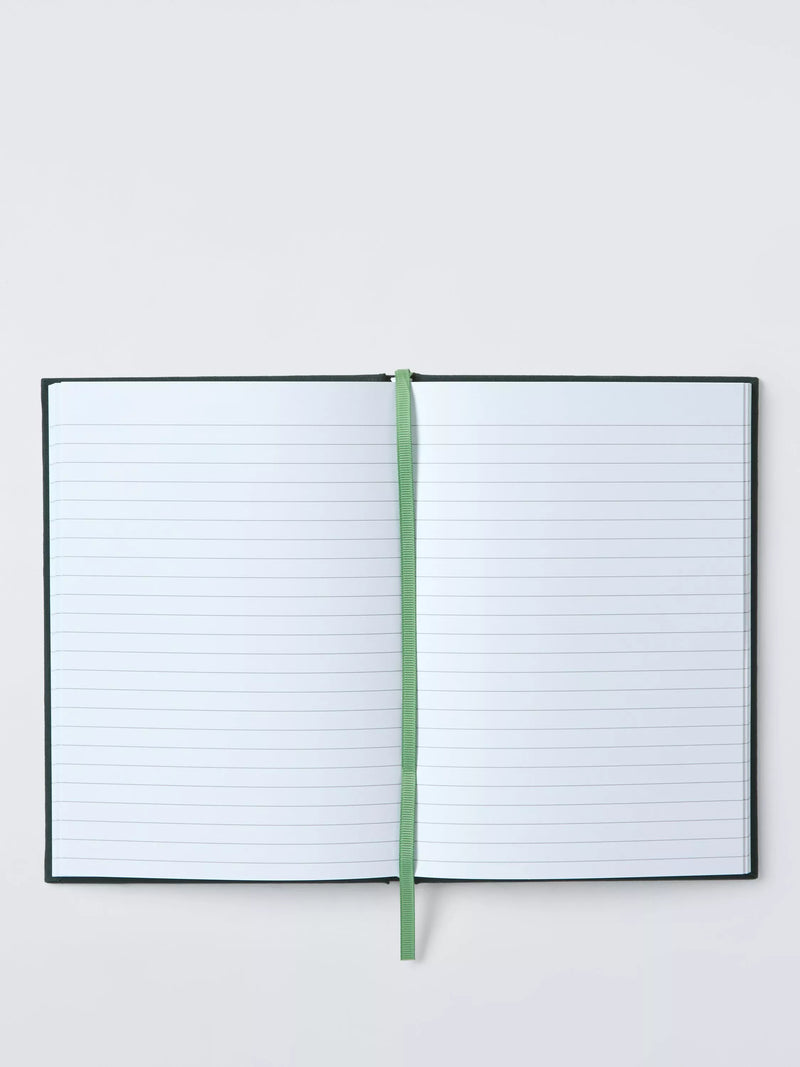 John Lewis X Deliciously Ella A5 embroidered cover notebook green, UK version