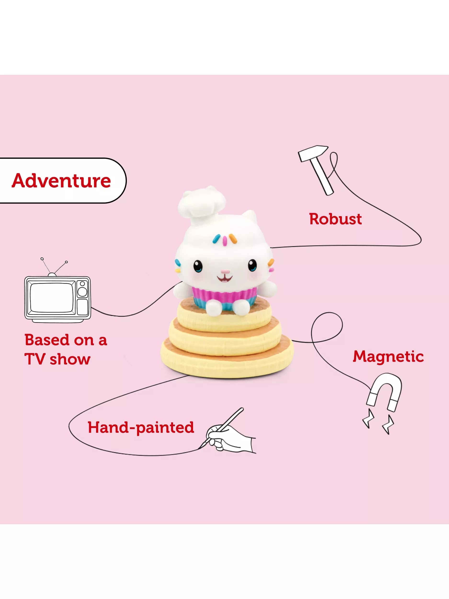 tonies Gabby's Dollhouse Cakey Cake audio character, imported from the UK