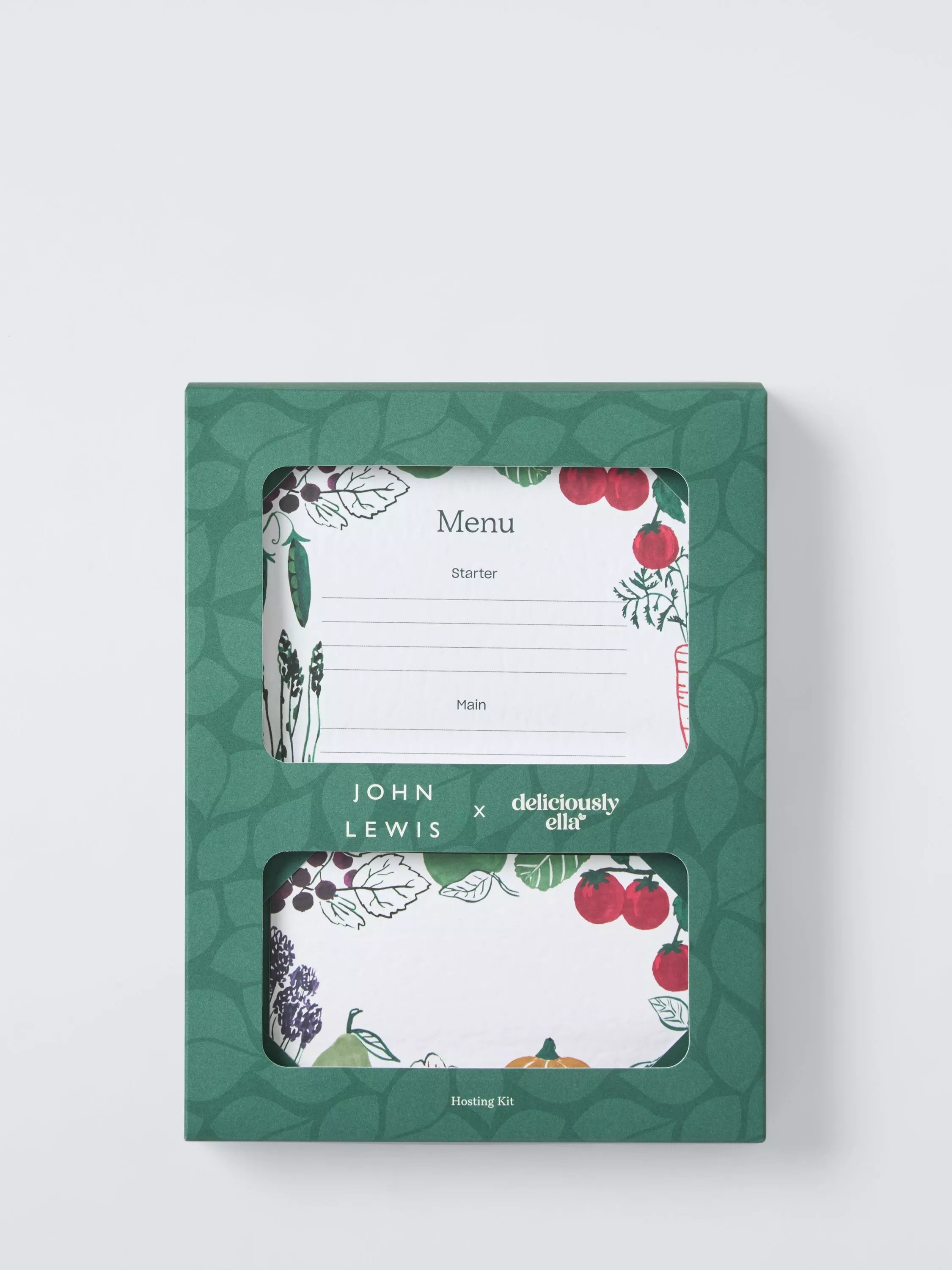 John Lewis X Deliciously Ella blank menu and place cards hosting kit, UK version