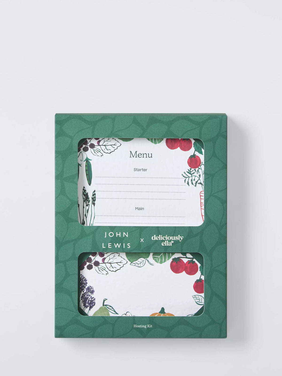 John Lewis X Deliciously Ella blank menu and place cards hosting kit, UK version