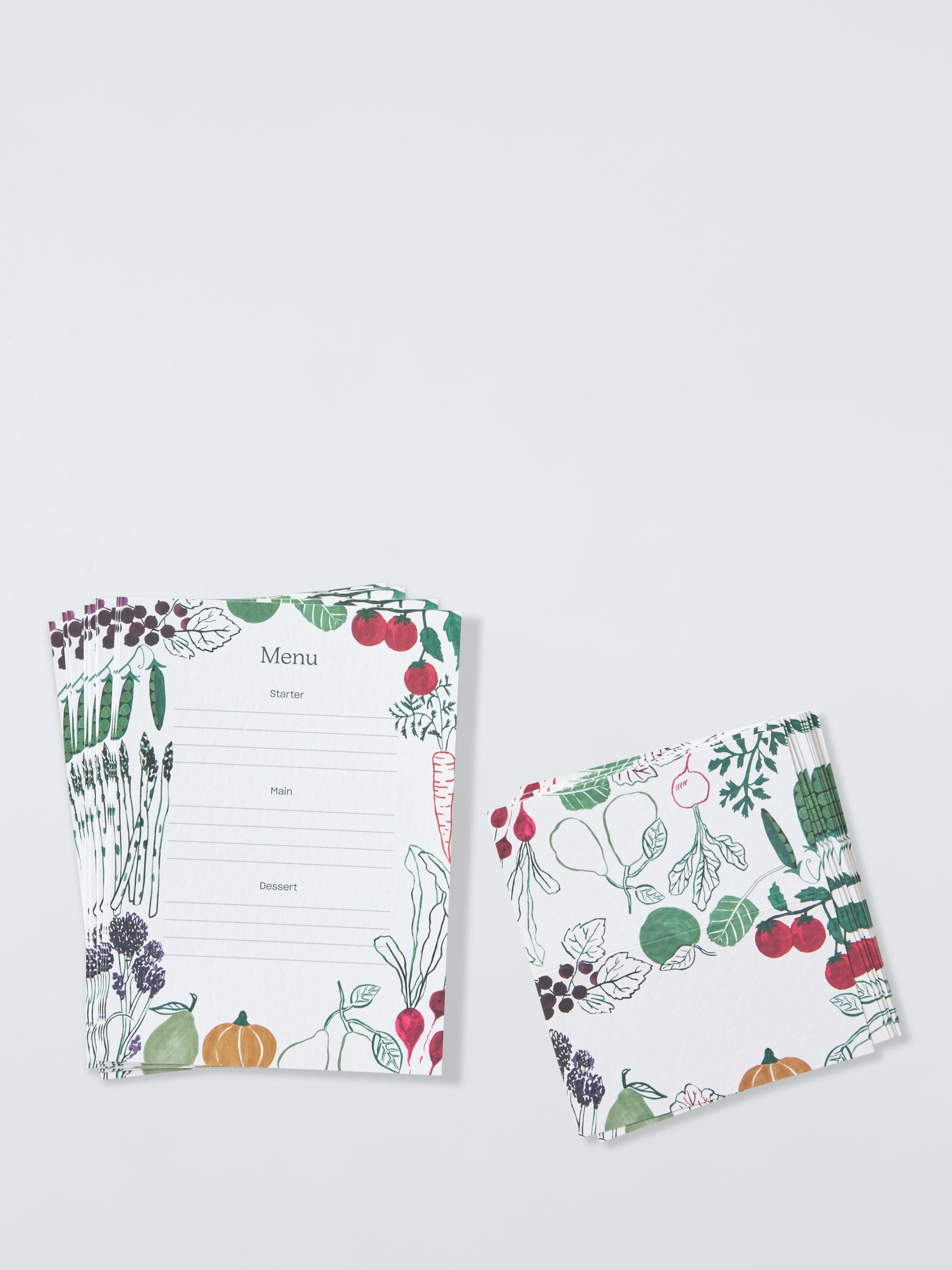 John Lewis X Deliciously Ella blank menu and place cards hosting kit, UK version