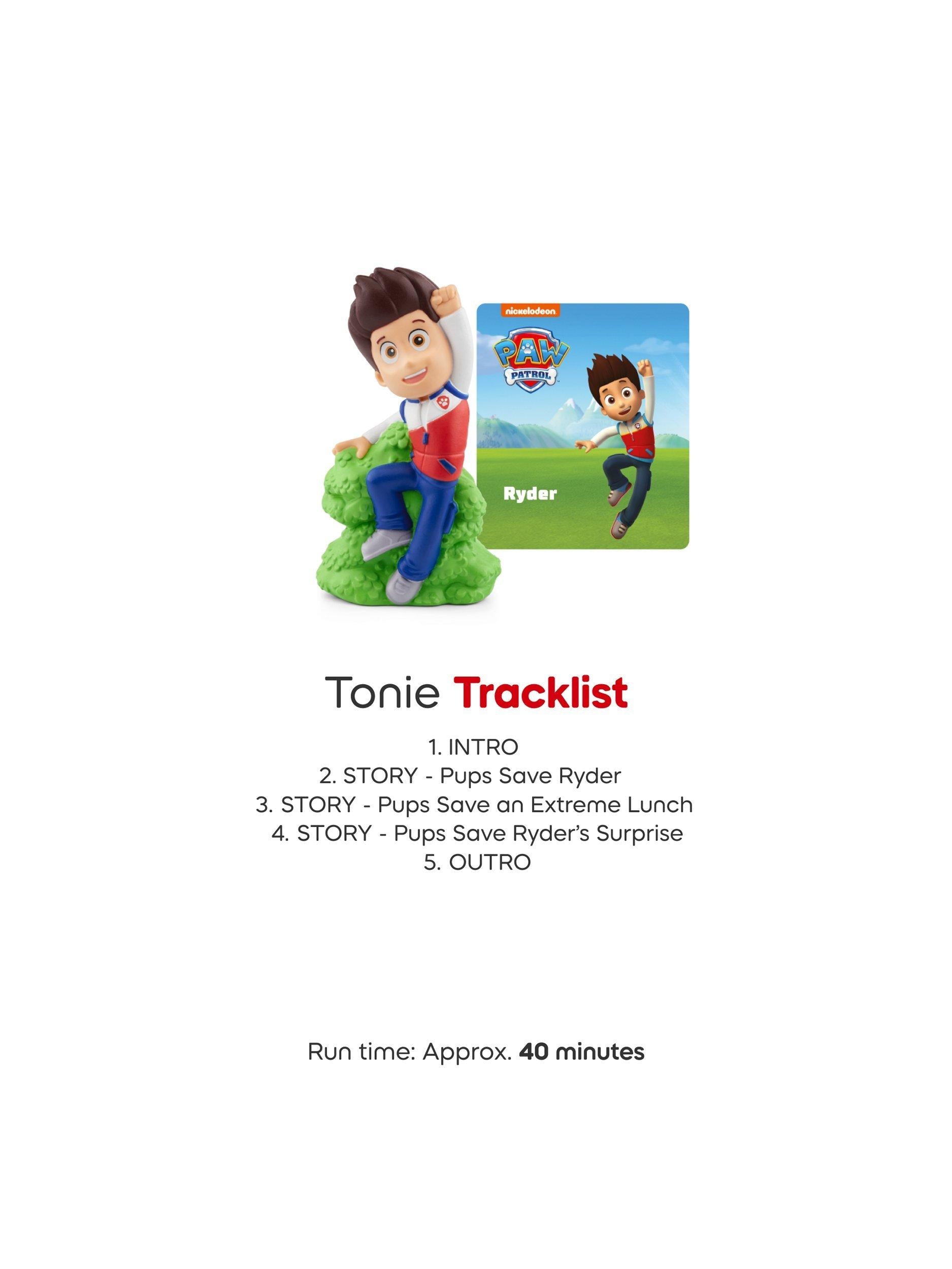 tonies PAW Patrol Ryder audio character, imported from the UK