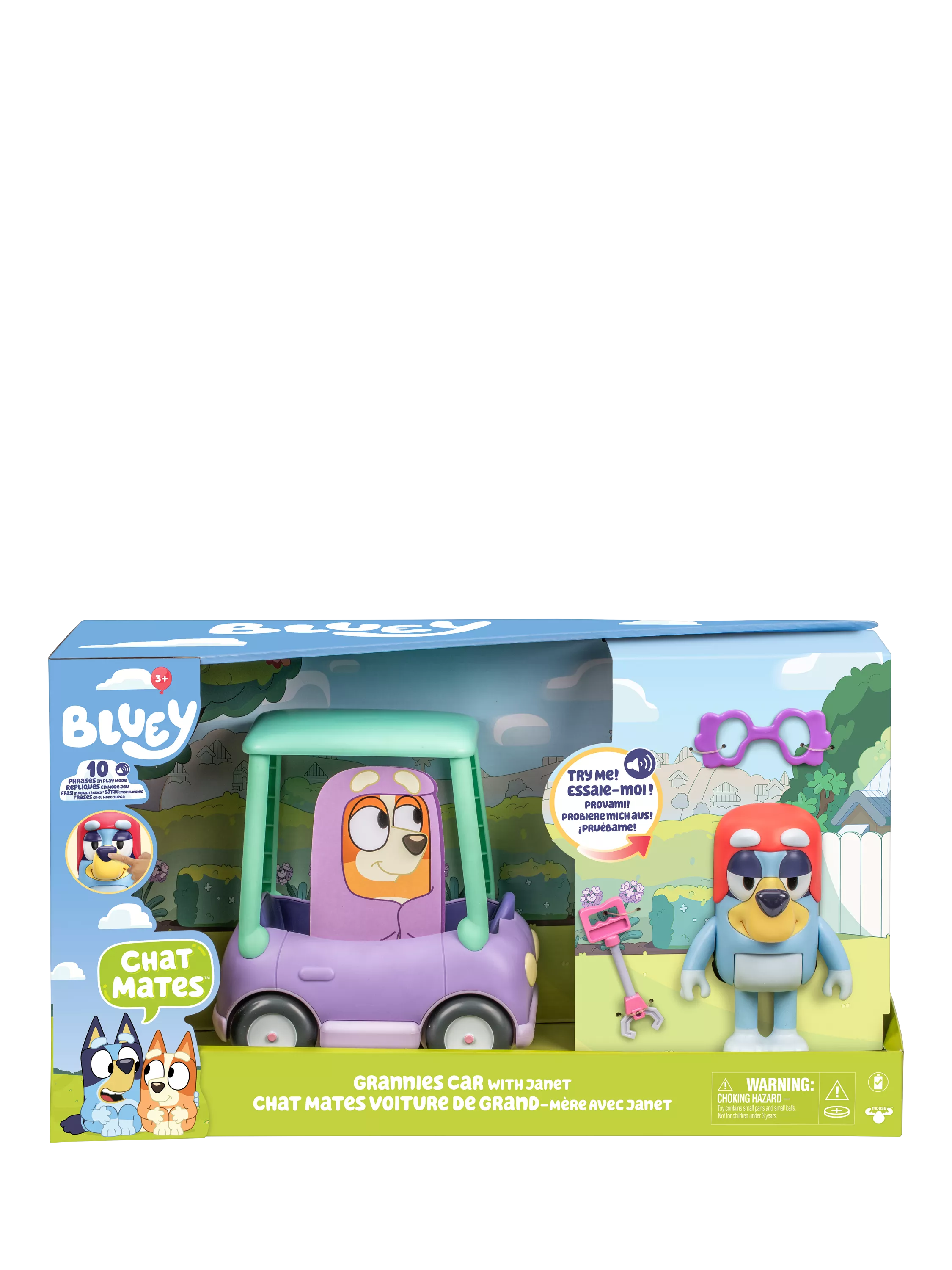 Bluey Grannies Car with Janet playset, imported from the UK