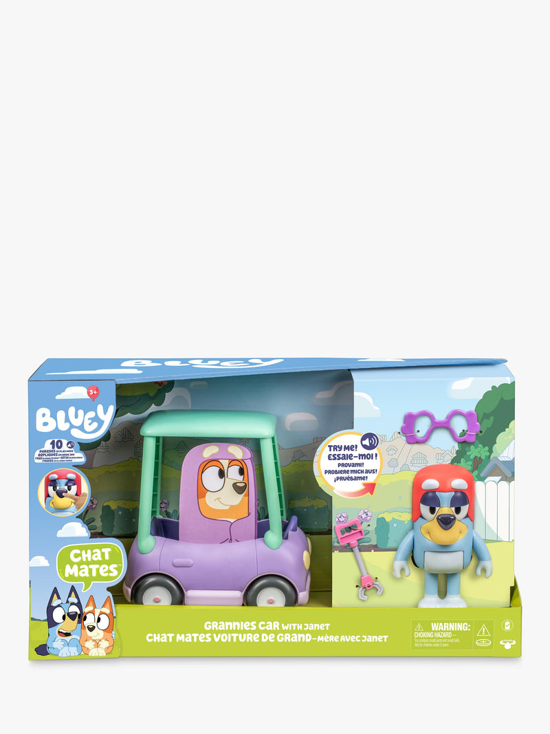Bluey Grannies Car with Janet playset, imported from the UK