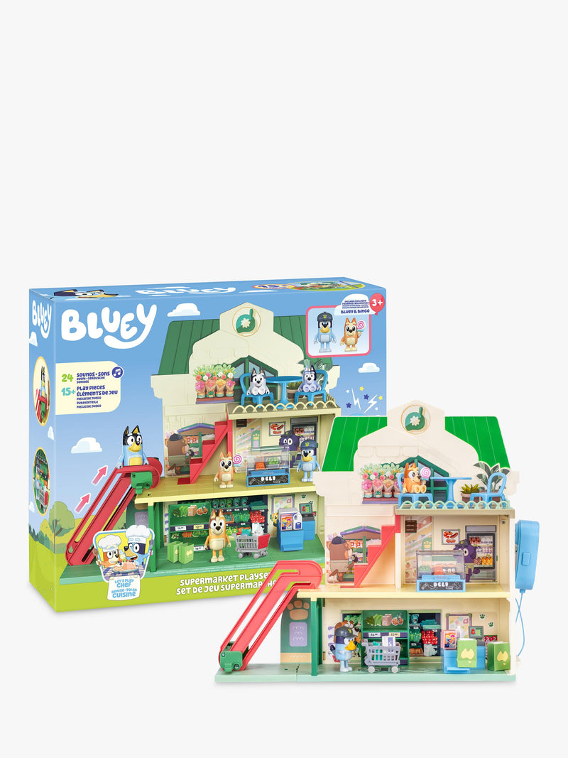 Bluey Supermarket Playset toy with escalator - British product