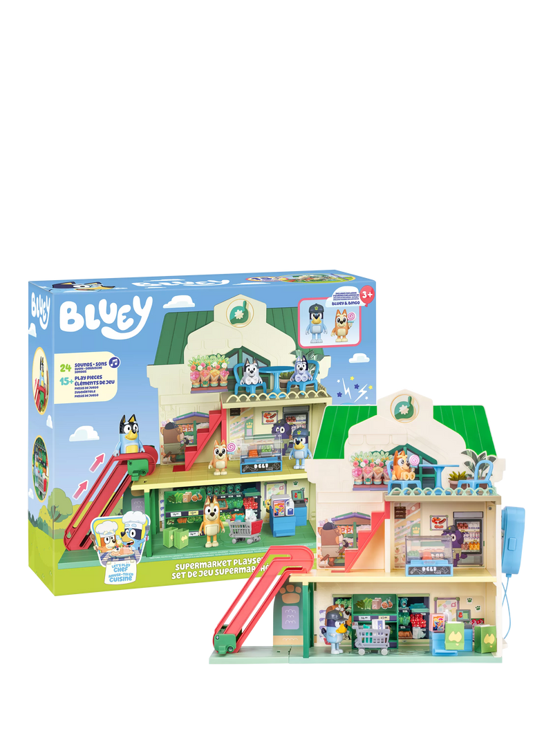 Bluey Supermarket Playset toy with escalator - British product