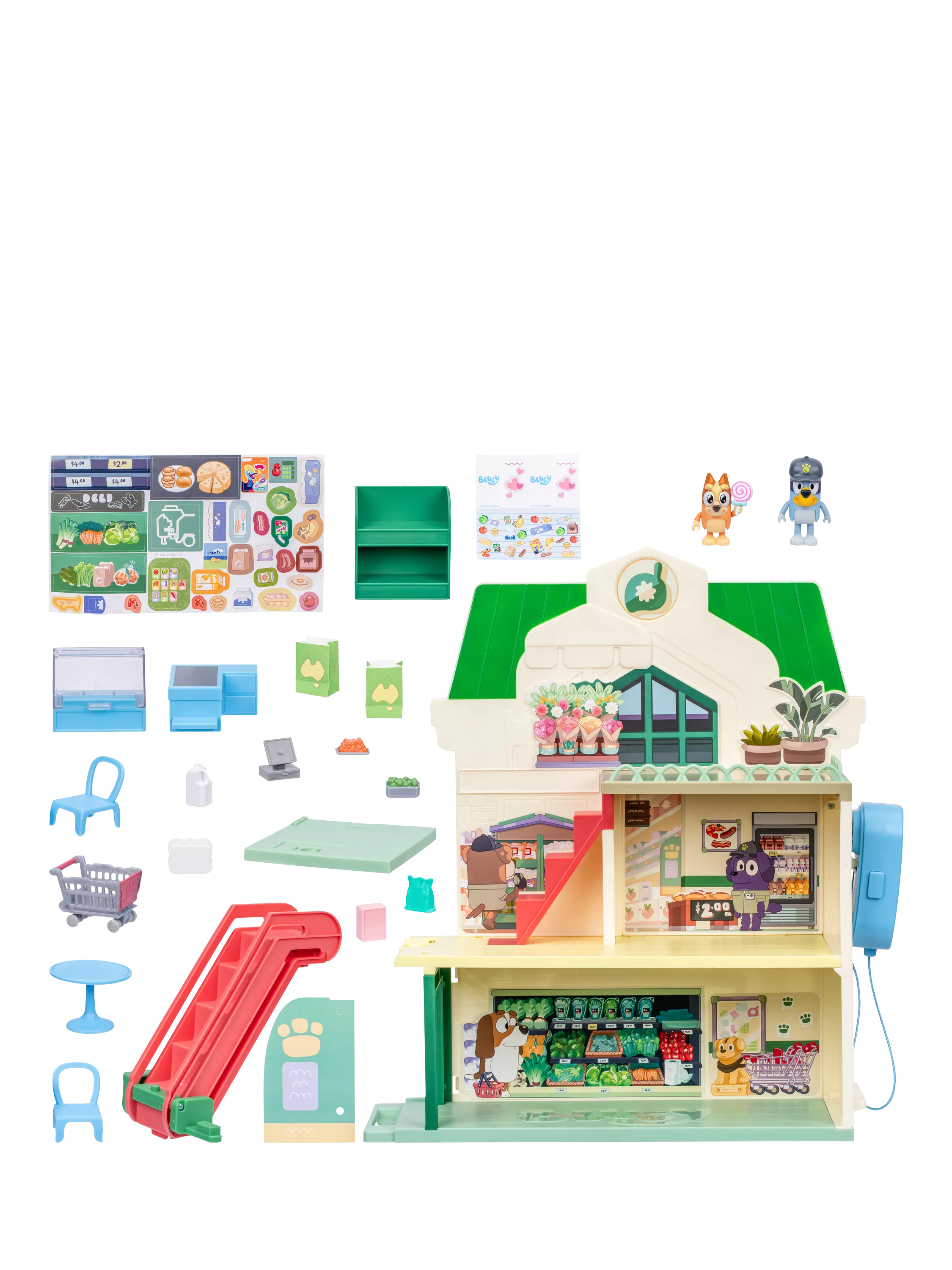 Bluey Supermarket Playset toy with escalator - British product