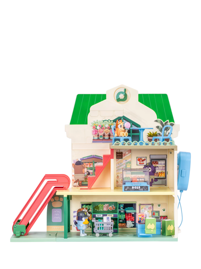Bluey Supermarket Playset toy with escalator - British product