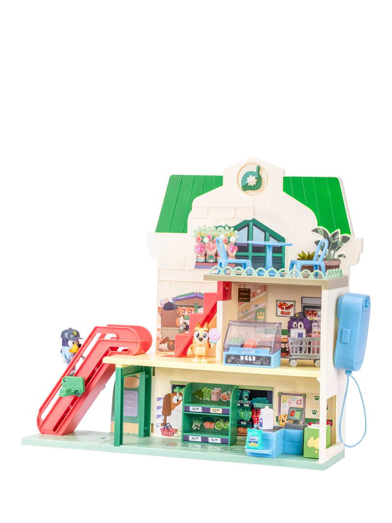 Bluey Supermarket Playset toy with escalator - British product